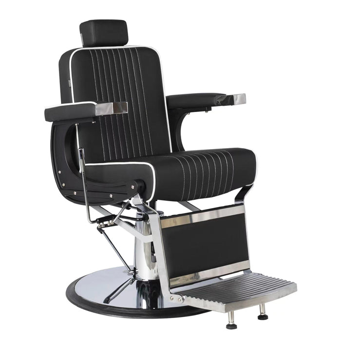 DSSE Gagliano Barber Chair Black Front Side View