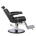 DSSE Gagliano Barber Chair Black Reclined Side View