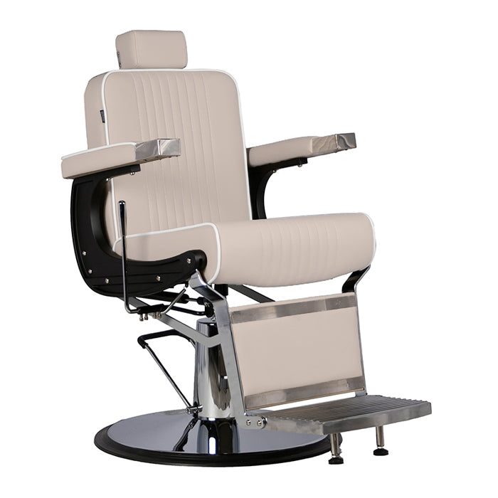 DSSE Gagliano Barber Chair Latte Front Side View