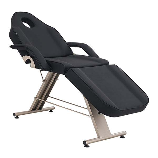 DSSE Hydra Treatment Bed Champagne Gold Black Face Hole Front Side View