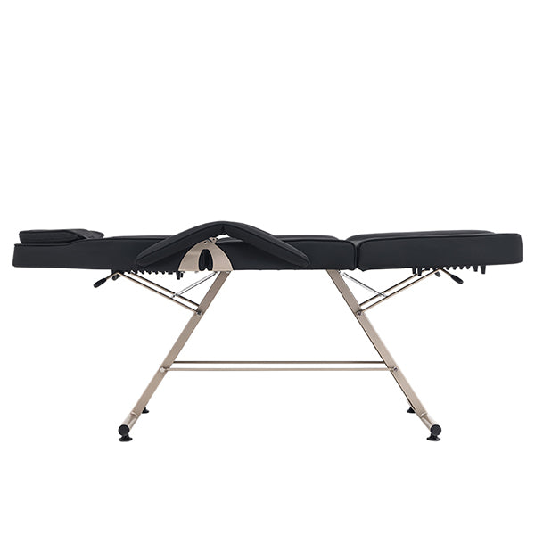 DSSE Hydra Treatment Bed Champagne Gold Black Flat Position Side View