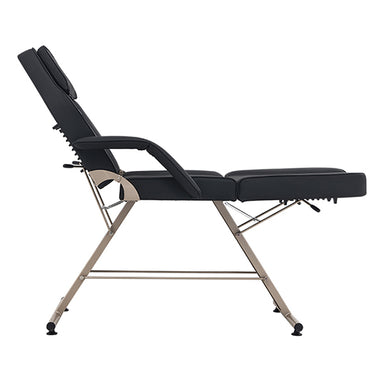 DSSE Hydra Treatment Bed Champagne Gold Black Foot Rest Extended Side View