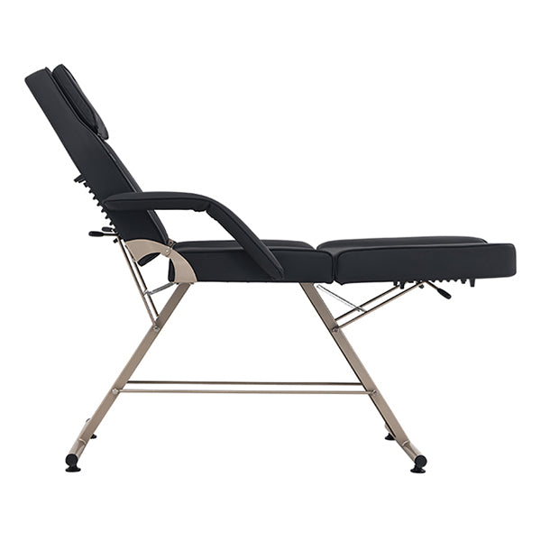 DSSE Hydra Treatment Bed Champagne Gold Black Foot Rest Extended Side View