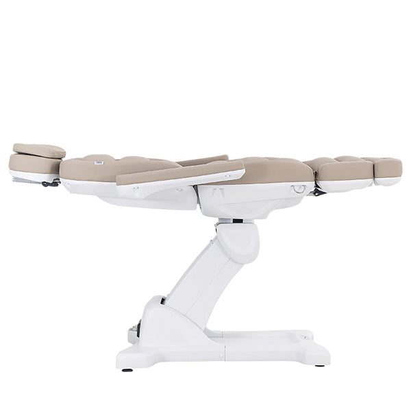 DSSE Lotus 4 Motor Treatment Bed Latte Elevated Flat Position Side View