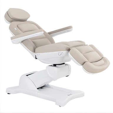 DSSE Lotus 4 Motor Treatment Bed Latte Reclined Front Side View