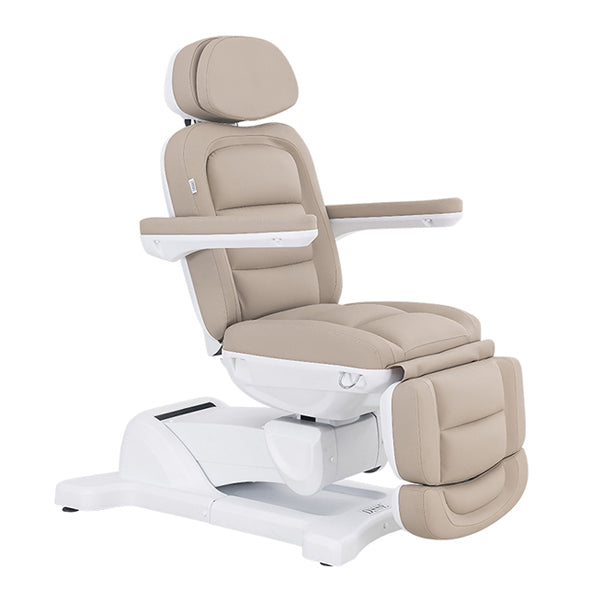 DSSE Lotus 4 Motor Treatment Bed Latte Upright Front Side View