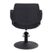 DSSE Lucy Salon Styling Chair Black Matt Black Round Base Rear View
