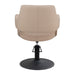 DSSE Lucy Salon Styling Chair Latte Matt Black Round Base Rear View
