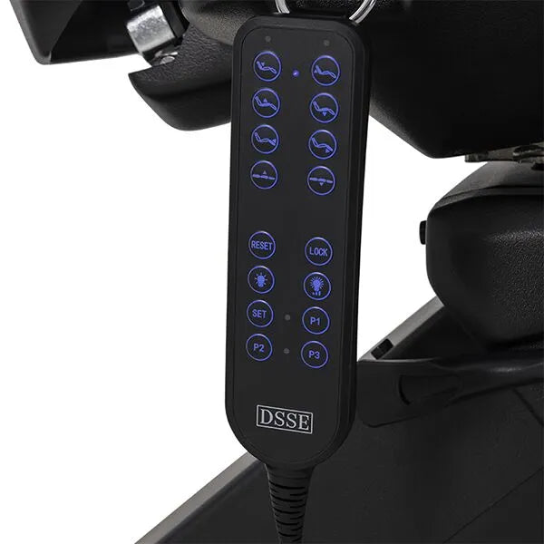 DSSE Lumina Treatment Bed Black Hand Controller View