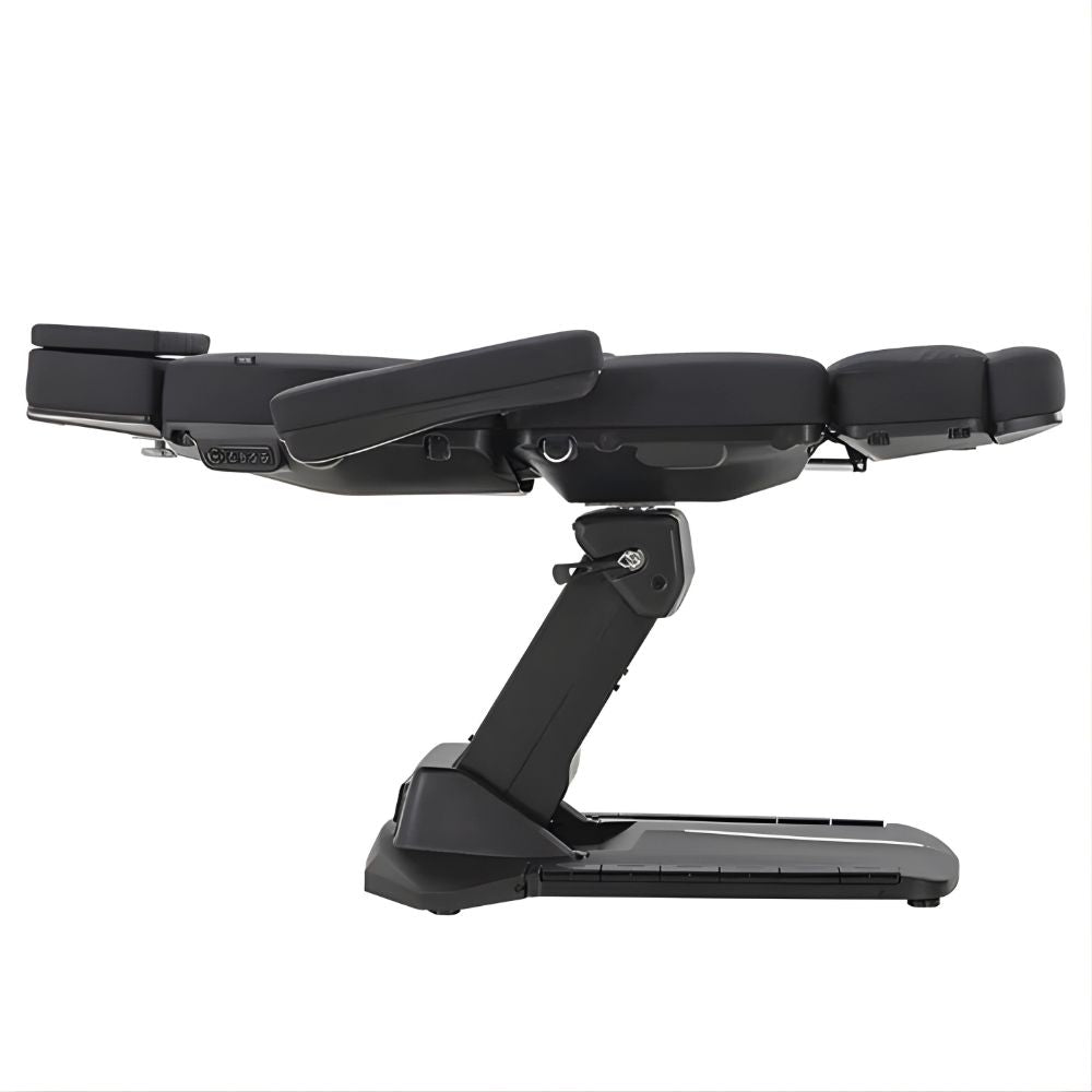 DSSE Lumina Treatment Bed Black Raised Flat Position Side View