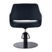 DSSE Madison Salon Chair Black With Black Round Base Rear View
