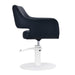 DSSE Madison Salon Chair Black With White Round Base Side View