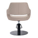 DSSE Madison Salon Chair Latte With Black Round Base Rear View