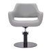 DSSE Madison Salon Chair Smoke With Black Round Base Front View