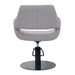 DSSE Madison Salon Chair Smoke With Black Round Base Rear View