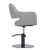 DSSE Madison Salon Chair Smoke With Black Round Base Side View