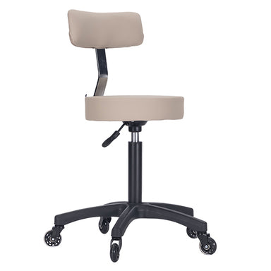 DSSE Medi Deluxe Salon Stool Latte Front Side View
