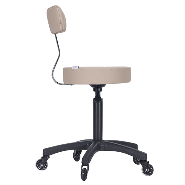 DSSE Medi Deluxe Salon Stool Latte Side View