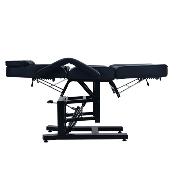 DSSE Mia Hydraulic Beauty Bed Black Flat Position Side View