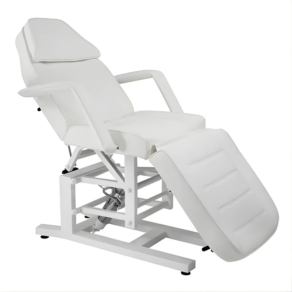 DSSE Mia Hydraulic Beauty Bed White Front Side View