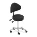 DSSE Mitra Round Medi With Tilt Stool Black Front Side View