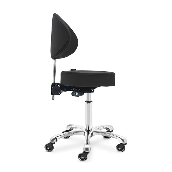 DSSE Mitra Round Medi With Tilt Stool Black Side View