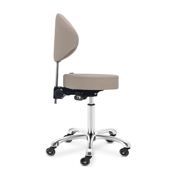 DSSE Mitra Round Medi With Tilt Stool Latte Side View
