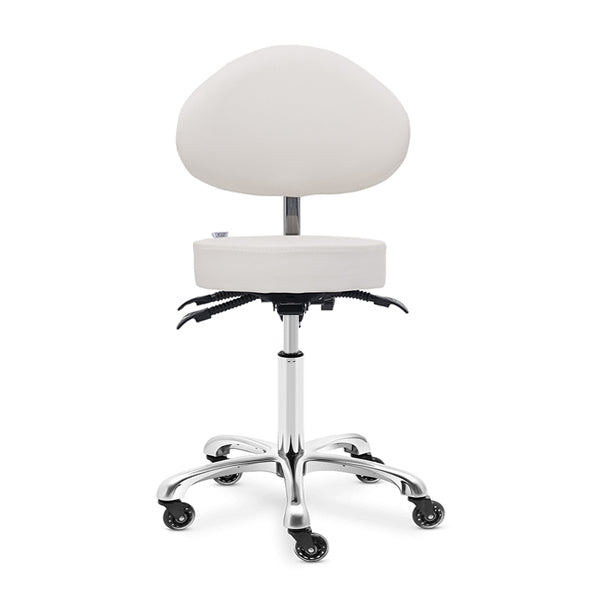 DSSE Mitra Round Medi With Tilt Stool White Front View