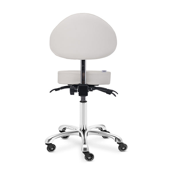 DSSE Mitra Round Medi With Tilt Stool White Rear View