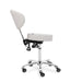 DSSE Mitra Round Medi With Tilt Stool White Reclined Side View