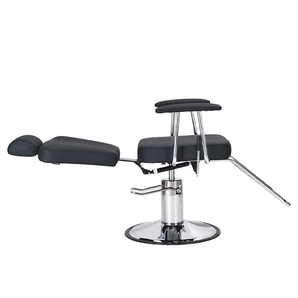 DSSE Monte Carlo S90 Brow And Makeup Chair Black Reclined Side View