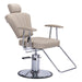 DSSE Monte Carlo S90 Brow And Makeup Chair Latte Reclined Front Side View