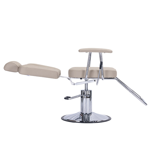 DSSE Monte Carlo S90 Brow And Makeup Chair Latte Reclined Side View
