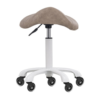 DSSE Myro Medi Saddle Stool Taupe Side View