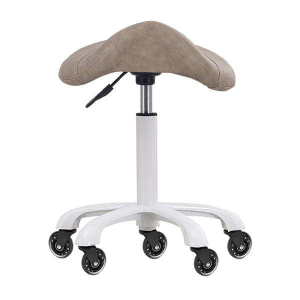 DSSE Myro Medi Saddle Stool Taupe Side View