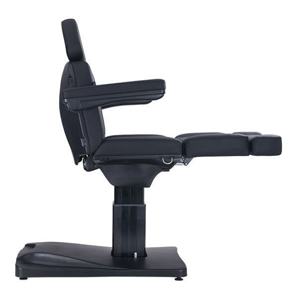 DSSE Octavia Treatment Bed Black Foot Rest Extended Side View