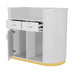DSSE Pallas 1200 Reception Desk White Rear Side View