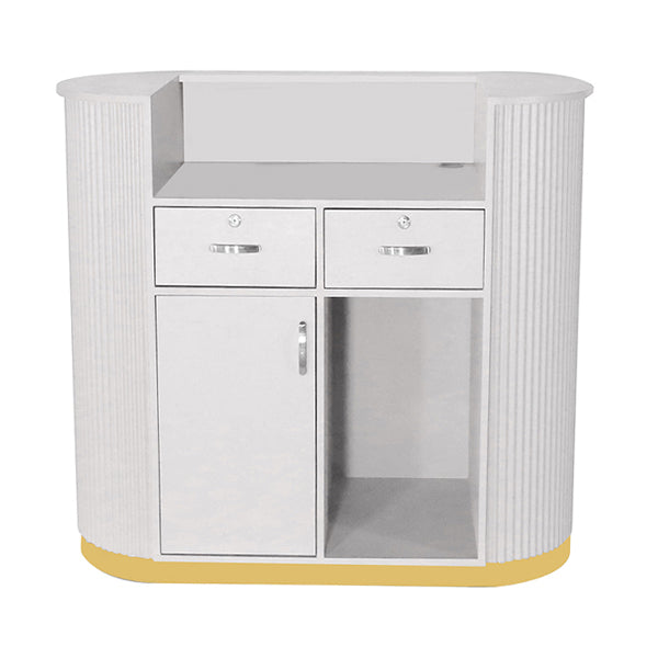 DSSE Pallas 1200 Reception Desk White Rear View