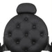 DSSE Phantom Barber Chair Black Deep Button Tufted Backrest