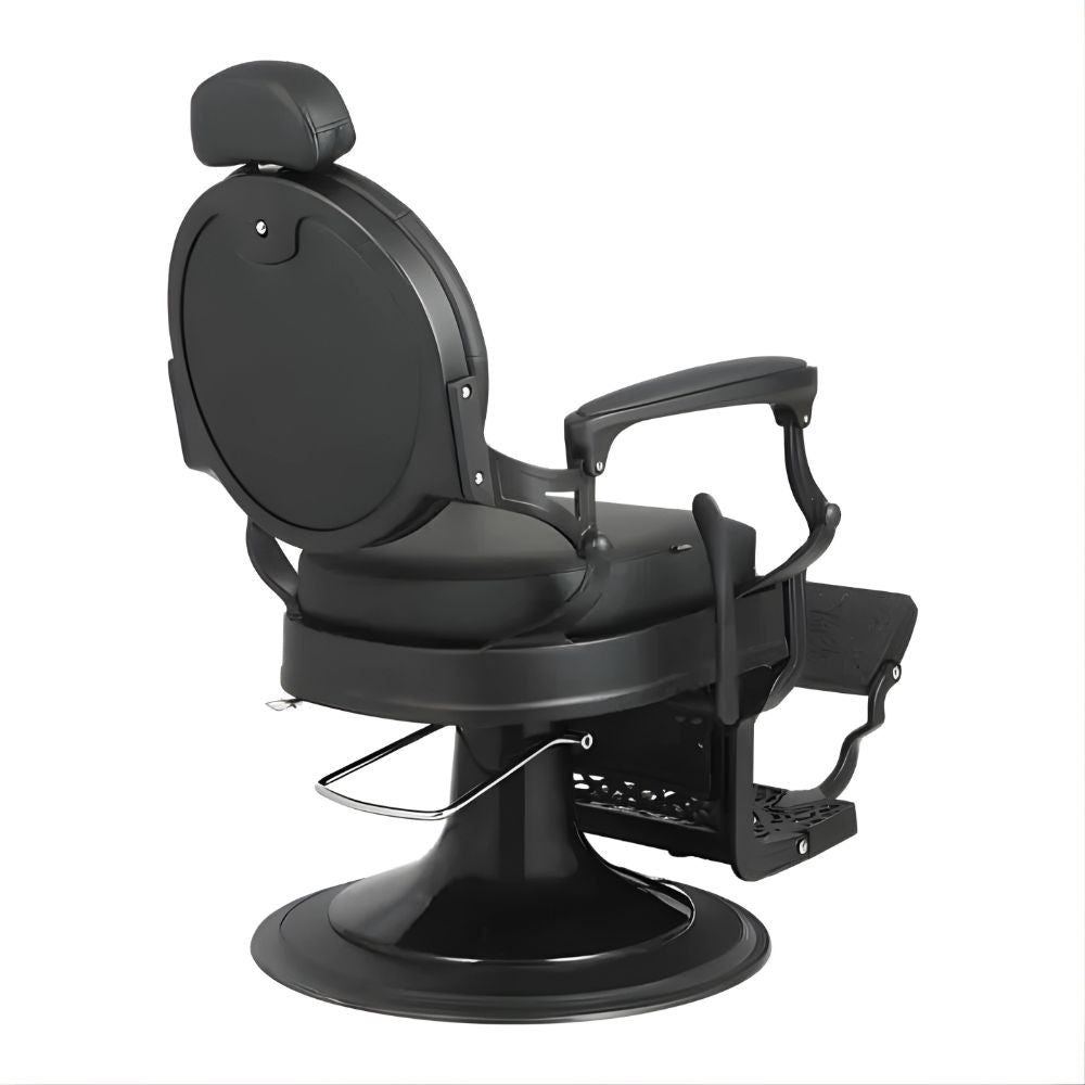 DSSE Phantom Barber Chair Black Rear Side View