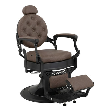 DSSE Phantom Barber Chair Mocha Front Side View