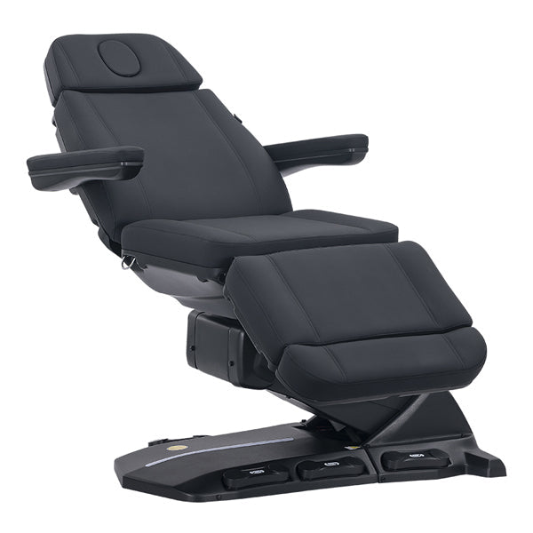 DSSE Quattro IV Beauty Bed Black Rotated Front Side View