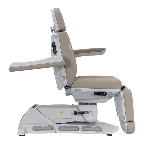 DSSE Quattro IV Beauty Bed Latte Arm Rest Rotated Side View