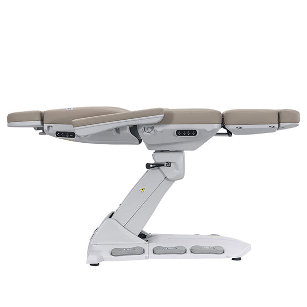 DSSE Quattro IV Beauty Bed Latte Elevated Flat Position Side View