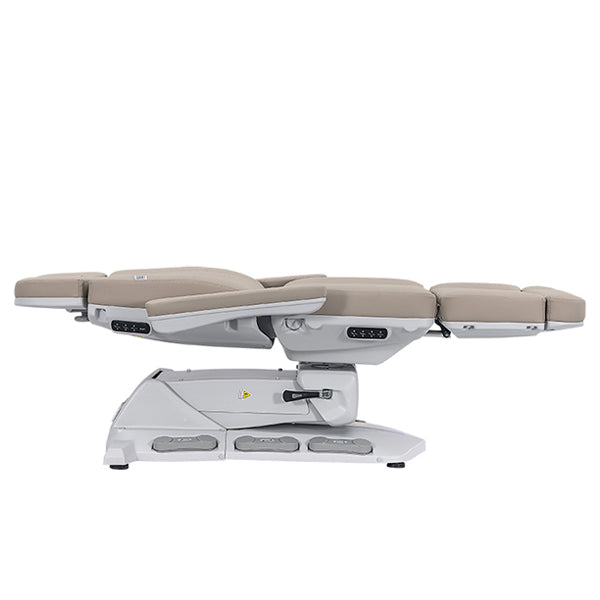 DSSE Quattro IV Beauty Bed Latte Lowered Flat Position Side View