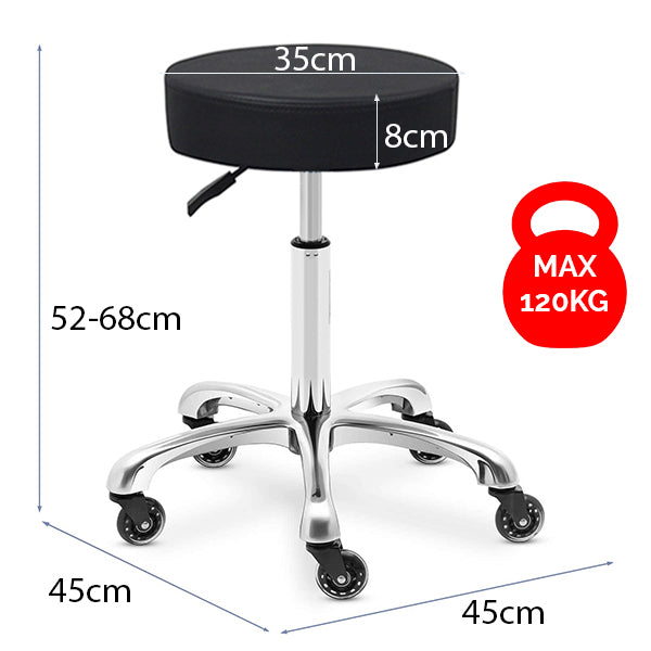 DSSE Round Medi Stool Black Dimensions