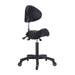 DSSE Saddle Medi S2 With Tilt Stool Black Front Side View