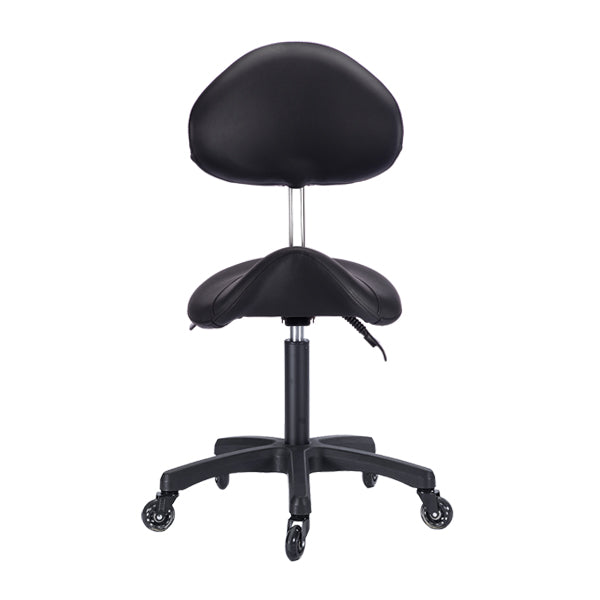 DSSE Saddle Medi S2 With Tilt Stool Black Front View