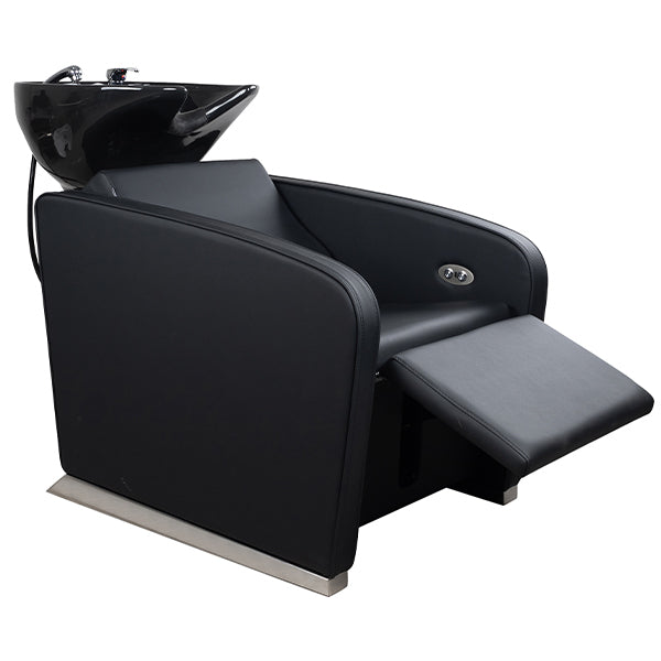 DSSE Soho Electric Recliner Wash Lounge Black Front Side View