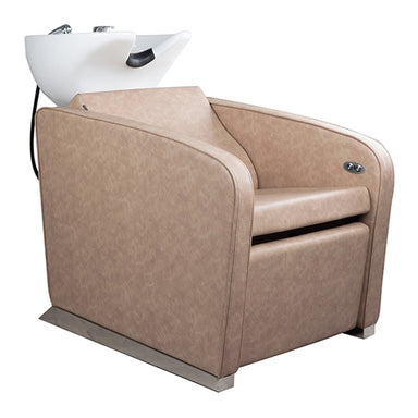DSSE Soho Electric Recliner Wash Lounge Taupe Front Side View